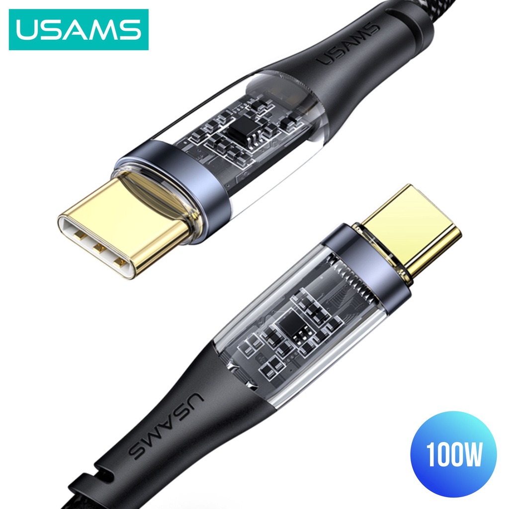 USAMS Icy Series Kabel Data Fast Charging Type C to Type C PD 100W