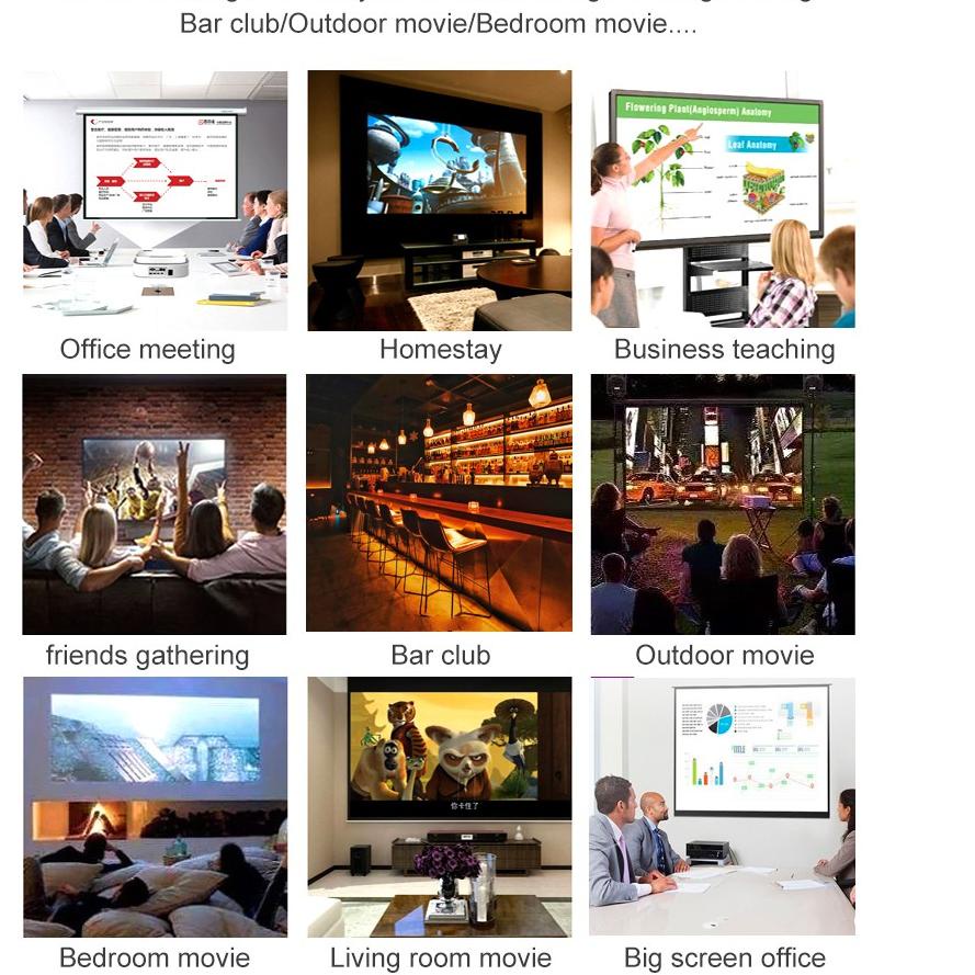 ART2i2Hw--Proyektor T5 4500 Lumens Proyektor Mini Theater rumah pintar LED home theater Dukungan unt