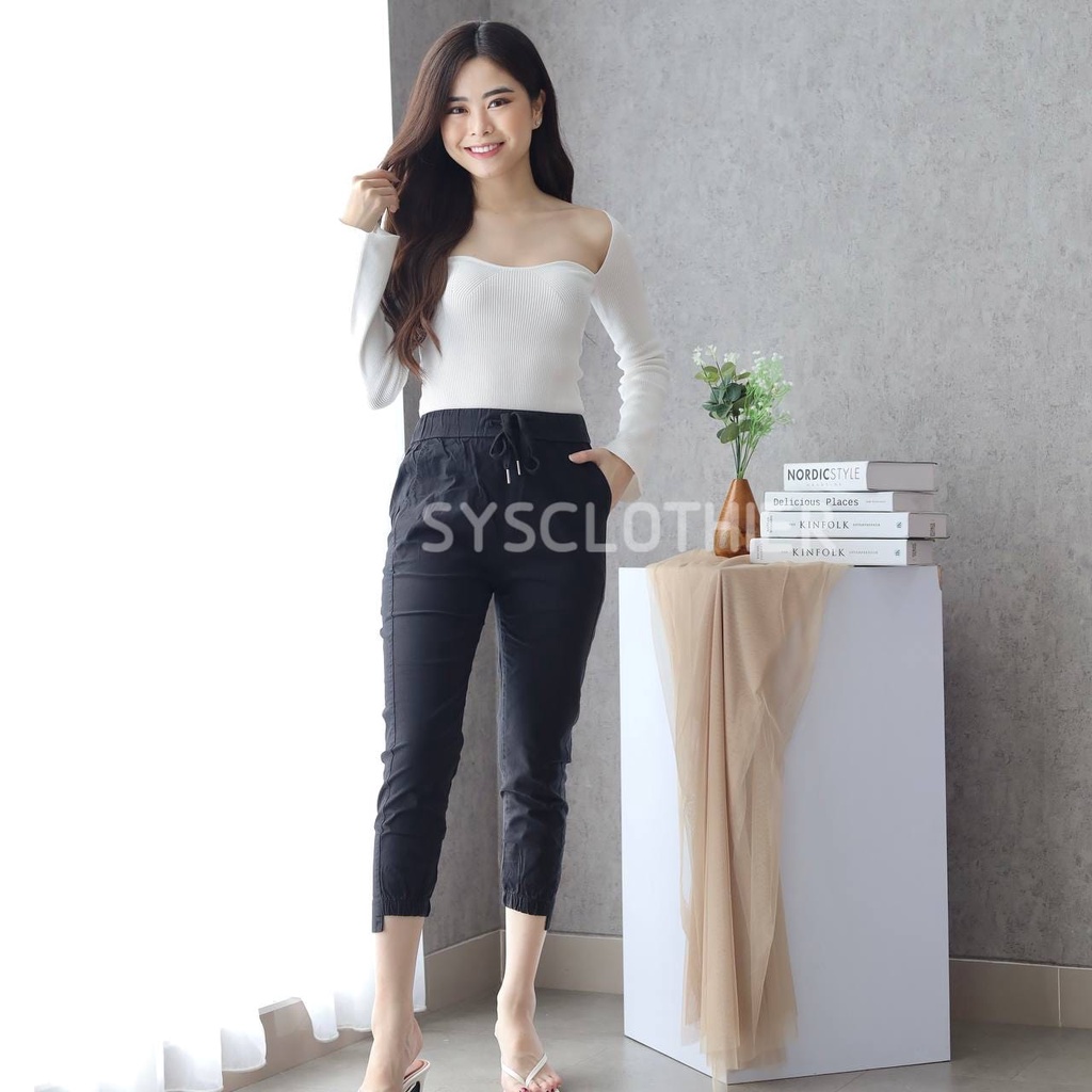 CELANA JEANS WANITA ALENA RUBBER PANTS