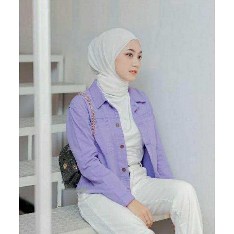 JAKET JEANS LILAC/JAKET JEANS RAWIS