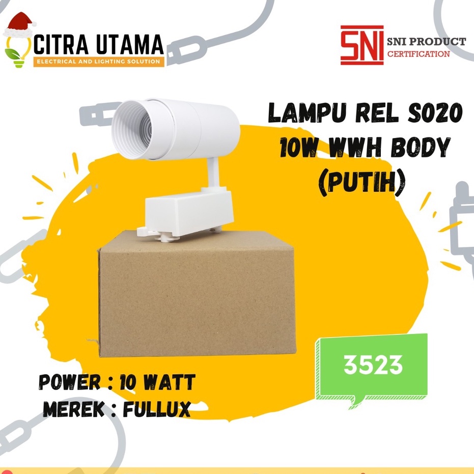 LAMPU RELL S020 10W CAHAYA WARM WHITE BODY PUTIH K3523