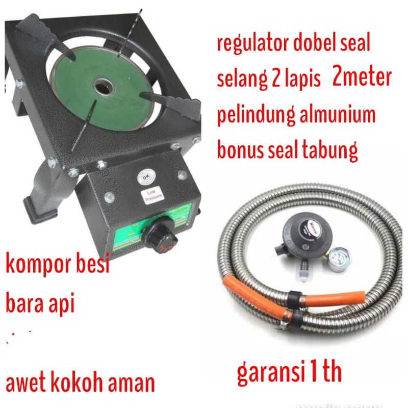 KOMPOR TENNO BARA API KOMPOR INFRA RED PENGHANGAT RUANGAN IRIT GAS KOMPLIT SELANG DAN REGULATOR