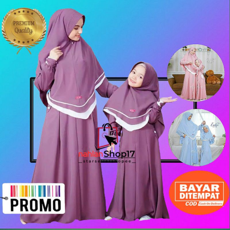 GAMIS COUPLE TERBARU IBU DAN ANAK MUSLIMAH / GAMIS MUSLIM COUPLE MOM KIDS ZULFA CP KELUARGA TERBARU