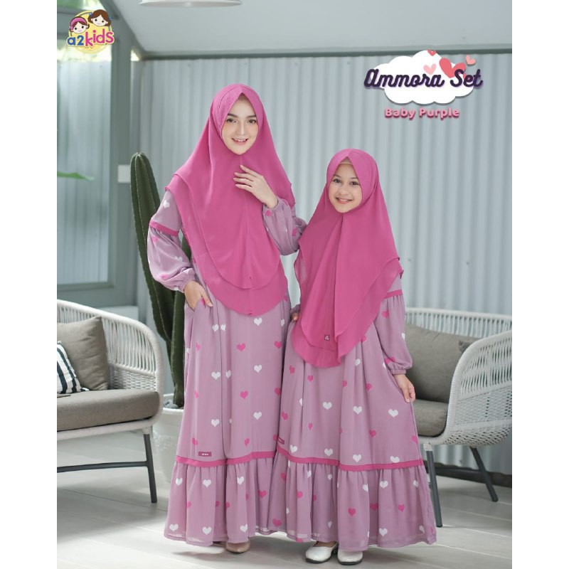 Afsheenastore Gamis Anak  Ammora Set By a2kids / Ready 0-1 Th