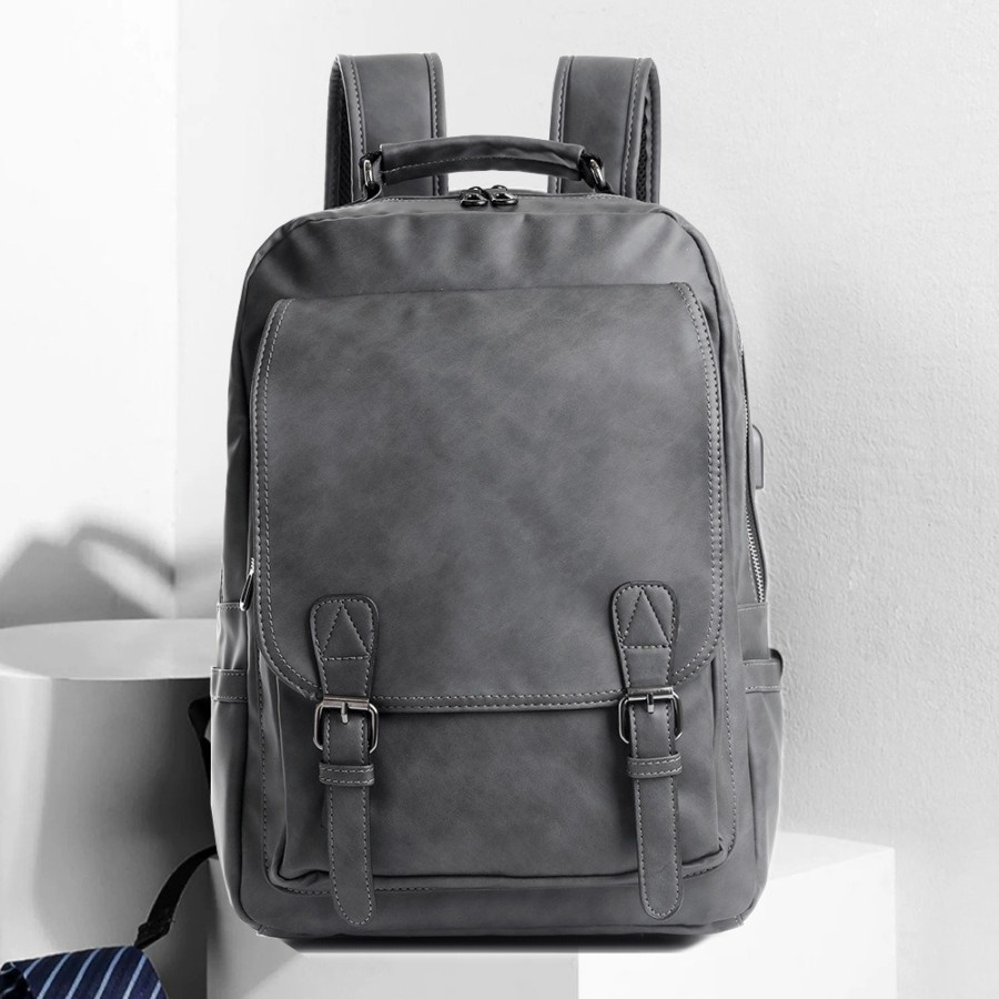 Tas Ransel Kulit Pria Tas Pria Backpack Pria Tas Kulit ARMOUR GRAY