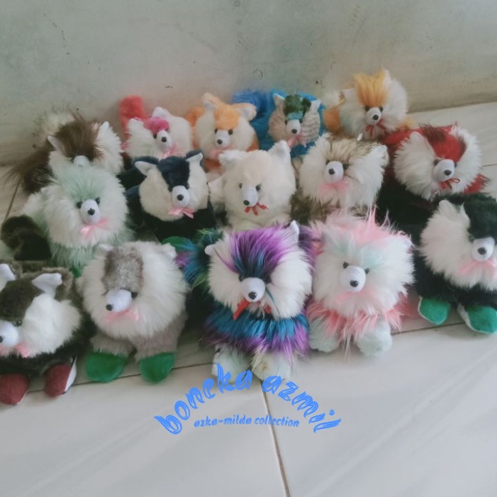 Boneka kucing bulu size s uk 30 cm