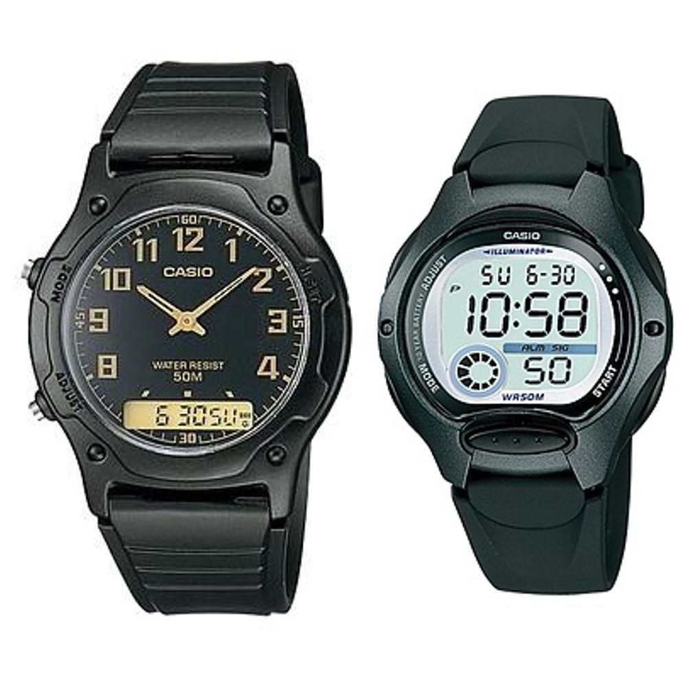 Jam Tangan Casio Original Couple Pria Wanita AW 49H 1B LW 200 1B Harga Sepasang