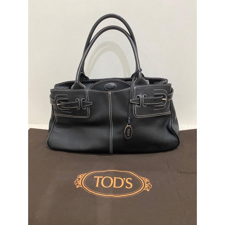 TAS TODS ORIGINAL PRELOVED WARNA HITAM 35x16x19cm (PxLxT)