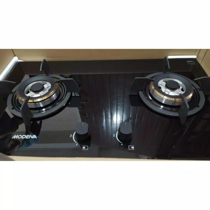 Kompor Tanam Modena BH 5725 LK / 2 tungku kuningan