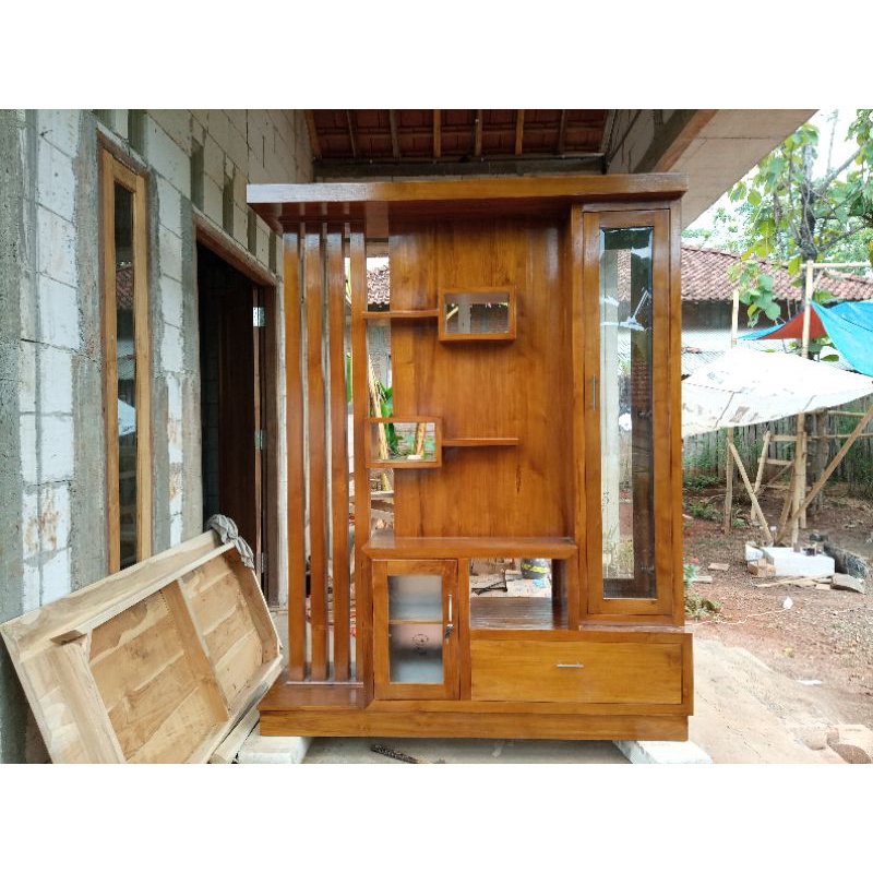 PARTISI  DUA MUKA / SEKAT RUANG FURNITURE KAYU JATI