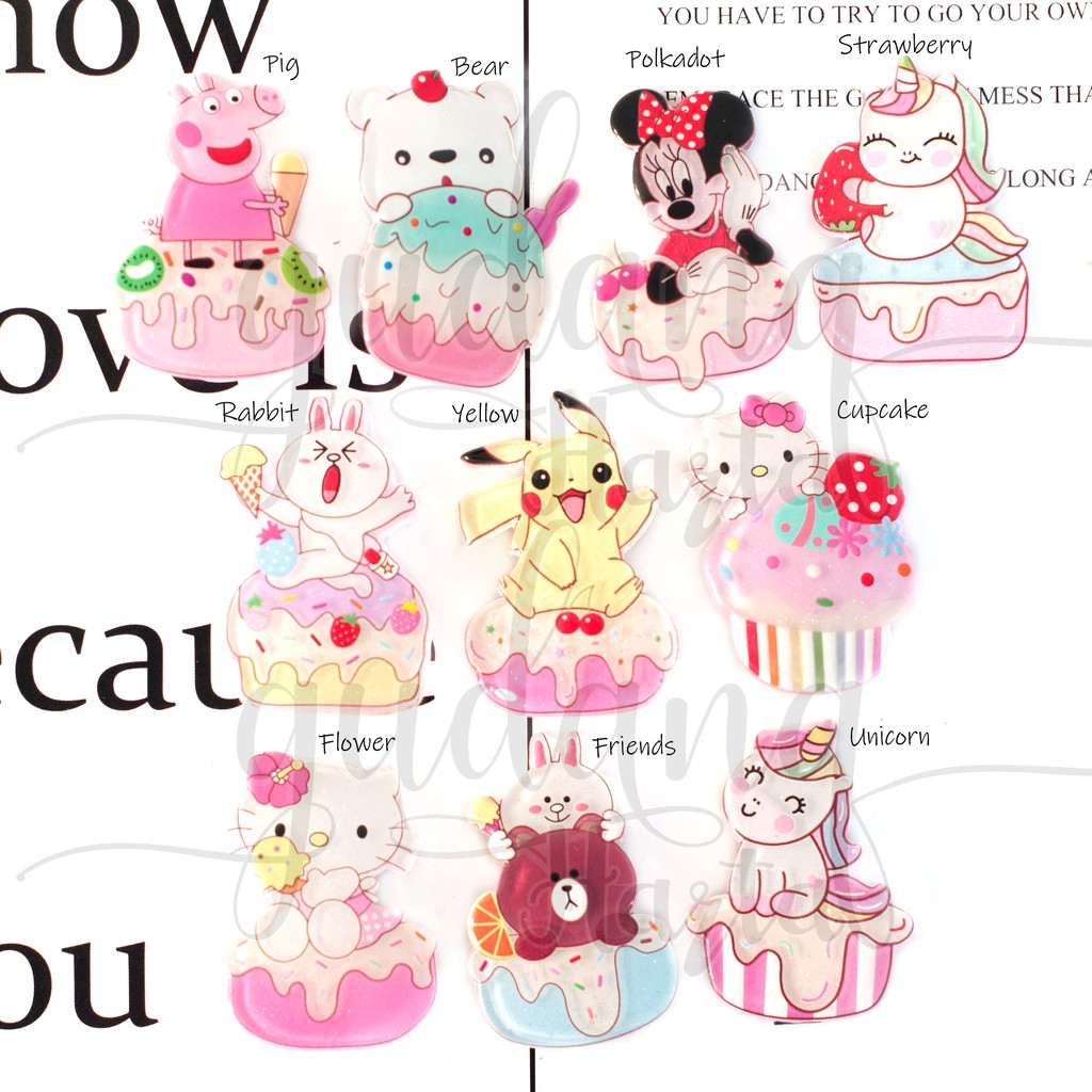 Jepit Rambut Dessert Karakter Unicorn Hellokitty Hairclip Imut GH 201307