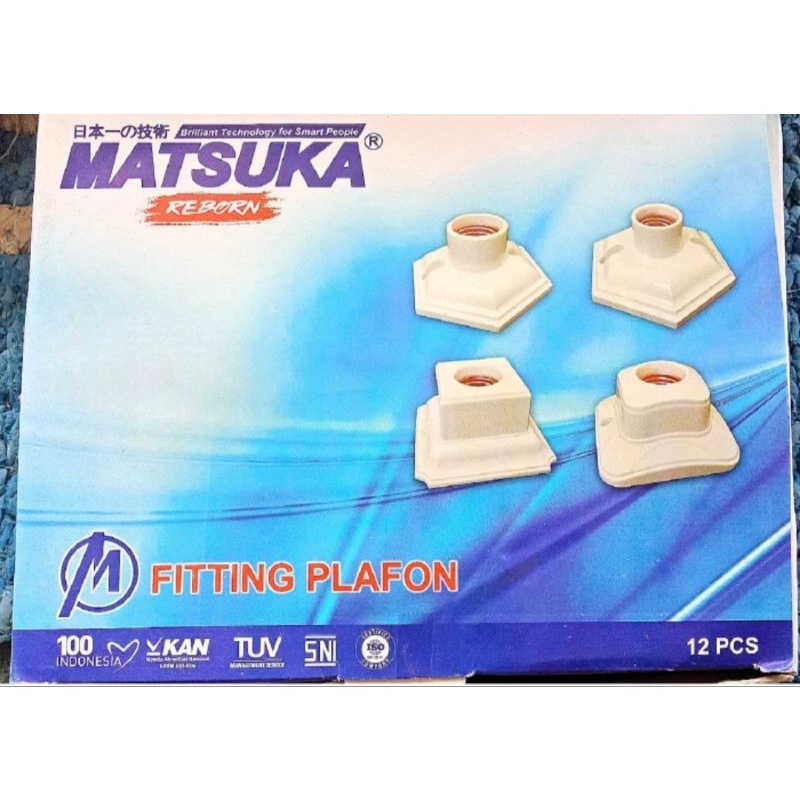 Matsuka Fiting Fitting Plavon Plafon Kotak besar New putih TA 8115