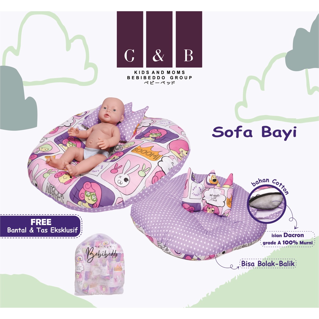 PREMIUM KASUR BAYI MULTIFUNGSI SOFA BAYI PREMIUM TEBAL FREE BANTAL PEYANG CROWN