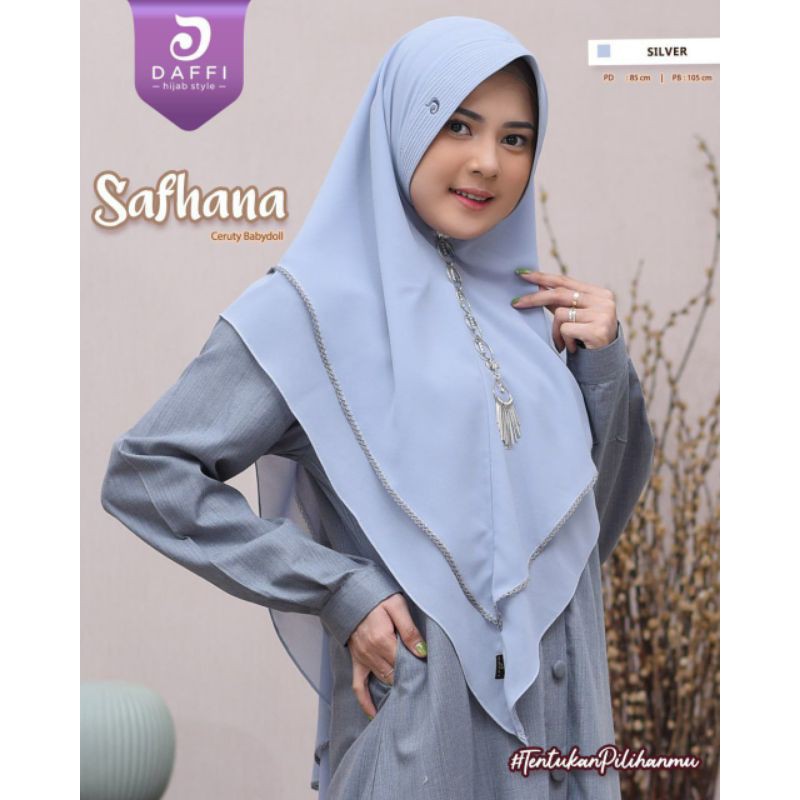 SAFHANA Hijab Ceruty Babydoll Hijab Oval ORI Daffi Hijab