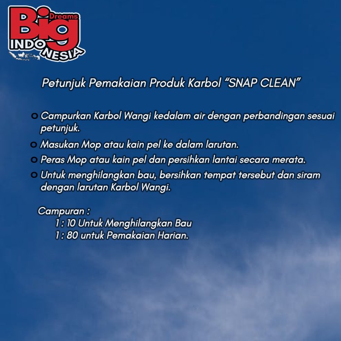 Karbol Sereh Pembersih Lantai Kamar Mandi 4 Liter SNAP CLEAN