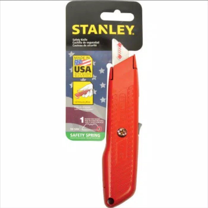 

Stanley Pisau Cutter Interlock Safety Utility Knife 10-189C