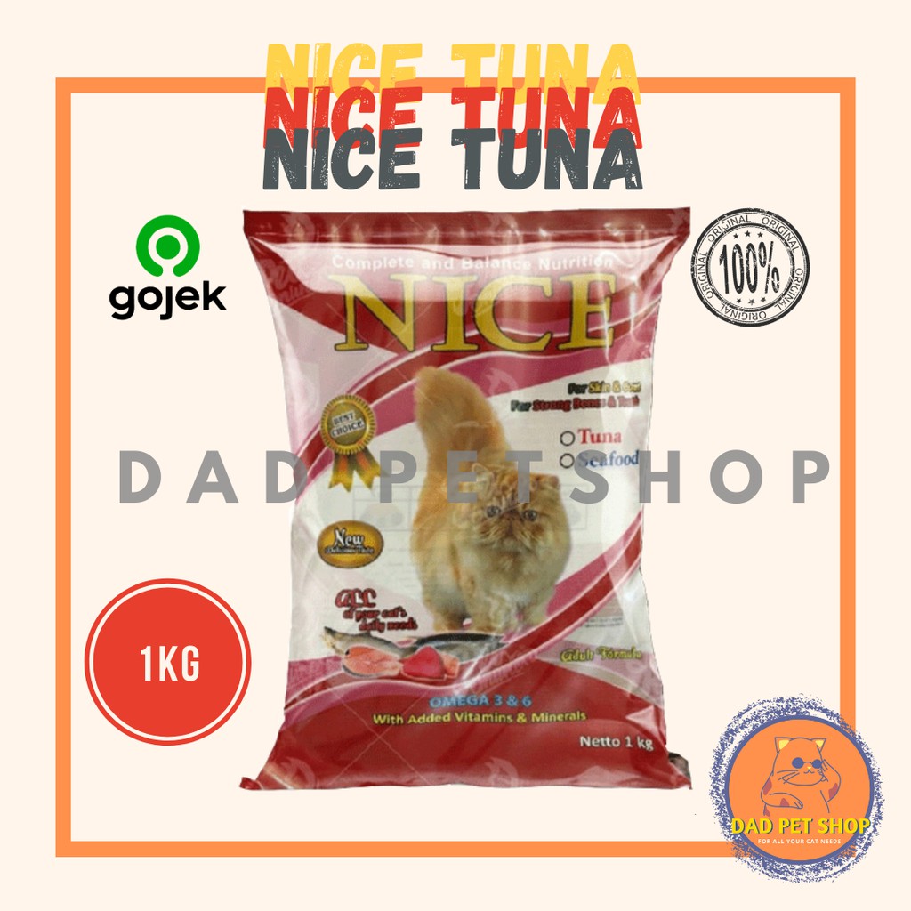 

NICE TUNA 1KG 100% ORIGINAL / MAKANAN KUCING TEMURAH & BERKUALITAS / MAKANAN ANABUL