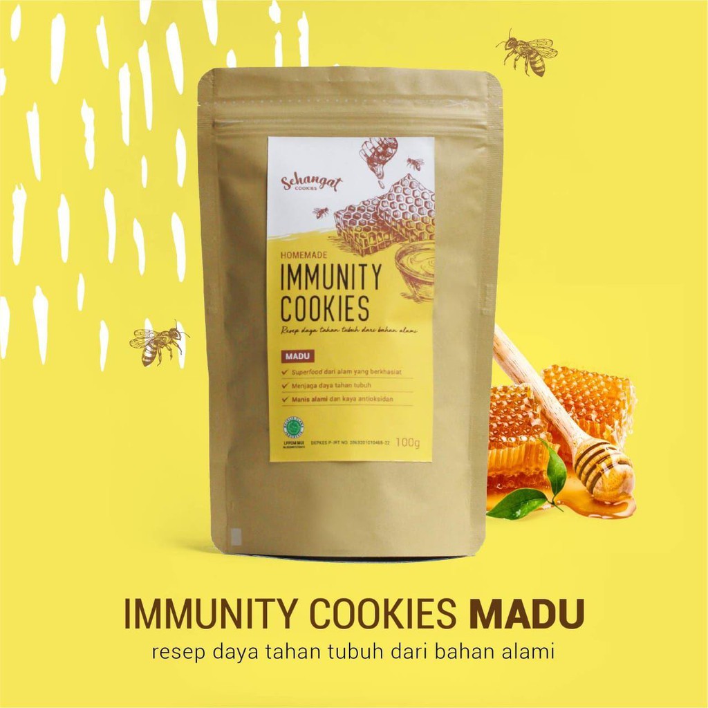 

Sehangat Immunity Kue Madu 100gr Honey Cookies (Handmade, Untuk Daya Tahan Tubuh, Enak buat Anak)