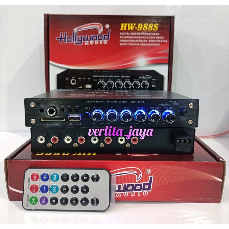 parametrik pre amp hollywood HW-988S pakai remote