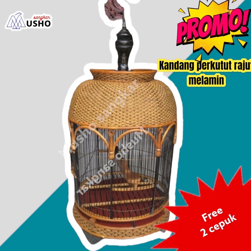 SANGKAR PERKUTUT RAJUT MASHIO MELAMIN