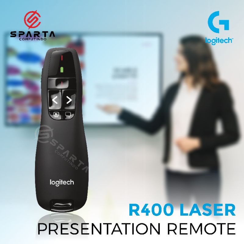 Presentation Remote R400 Laser Logitech Wireless New Bergaransi