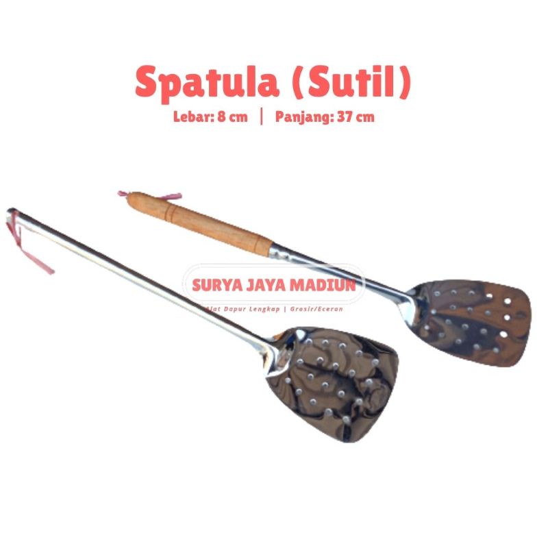 Sutil Gagang Kayu | Sutil Lubang | Spatula