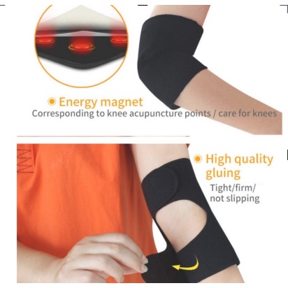 Alat Terapi Pemanas Penghangat Lengan Siku Elbow Tourmaline Magnetic Original