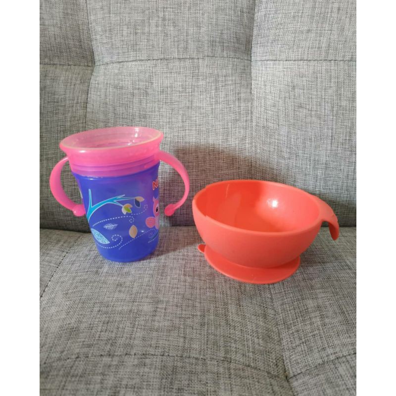 Preloved Nuby Cup & Suction Bowl