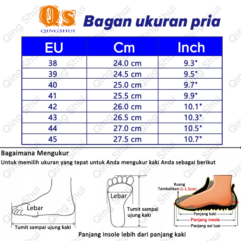 QINGSHUI Sepatu Pria MVP Kualitas Tinggi ,Sepatu Slip on Pria Yang Nyaman ,Sepatu Pria Sneakers,Sepatu Berjalan Pria Bernapas