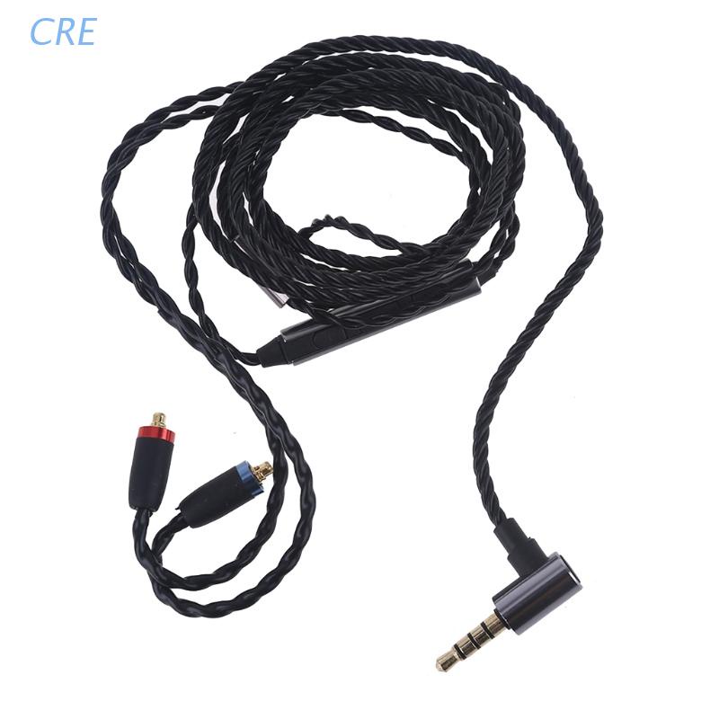 Cre Kabel MMCX Pengganti Dengan Mic Untuk Headphone Sh-ure SE215 SE315 SE425 SE535 SE846 UE900