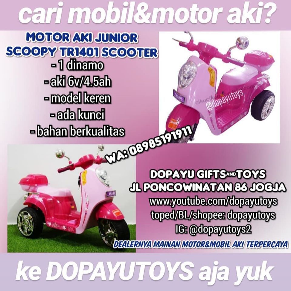 motor skuter pink