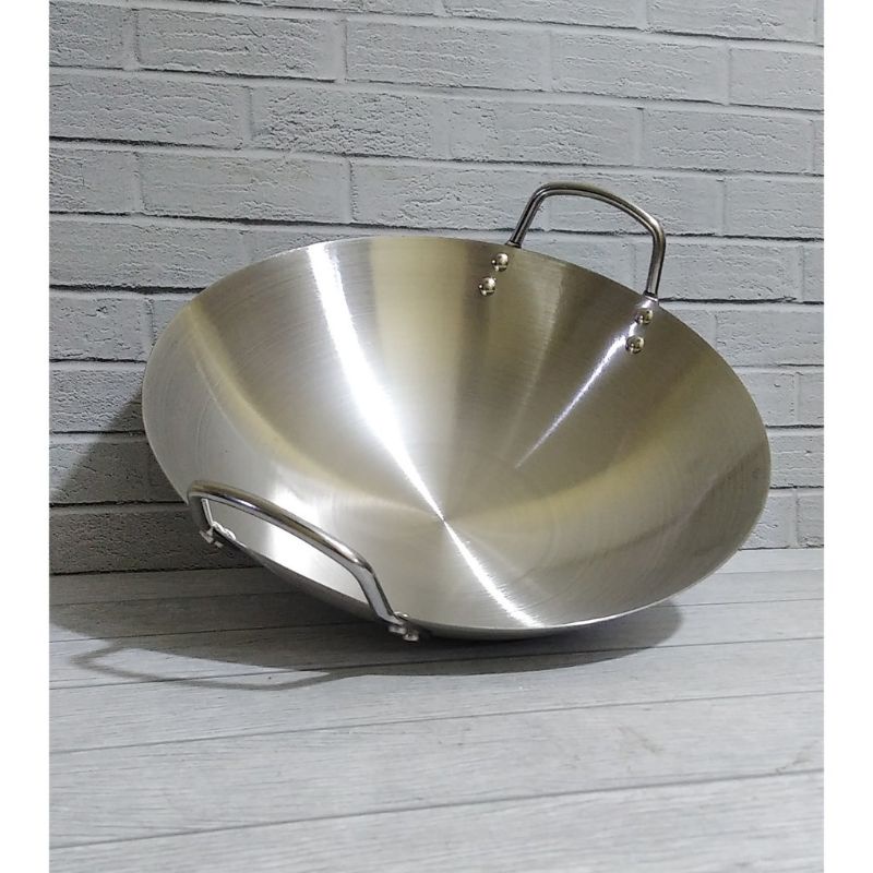 WAJAN STAINLES GANNOM 32 cm WAJAN KWALI PENGGORENGAN