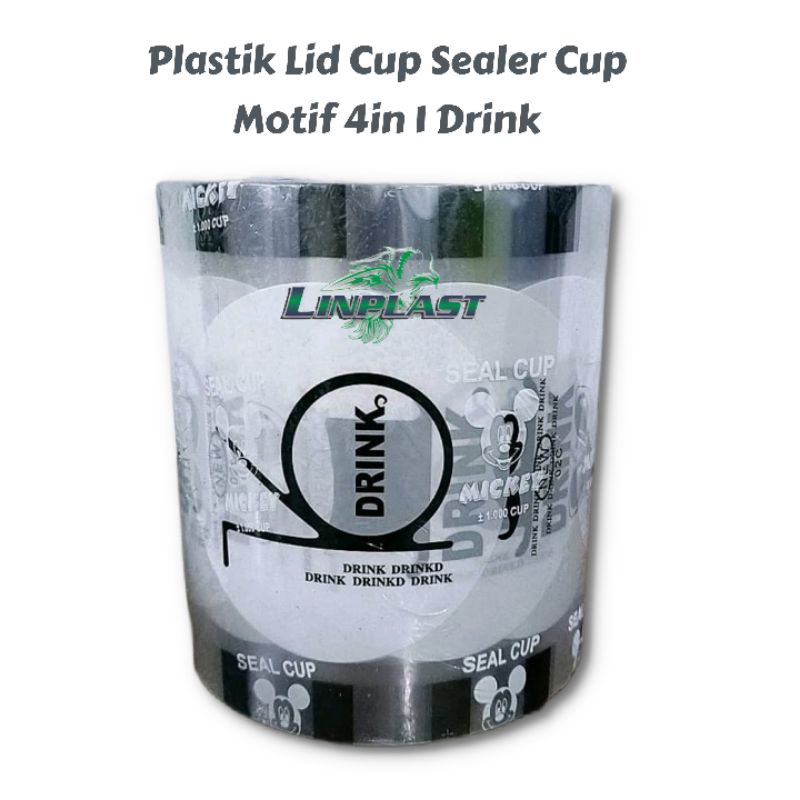 Seal Cup Motif Drink 4in 1 Plastik Lid Cup Sealer 1000 Cup