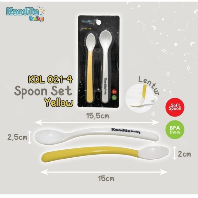 MAK285 KANDILA SENDOK MAKAN HARD AND SOFT SPOON  SET KDL021-4