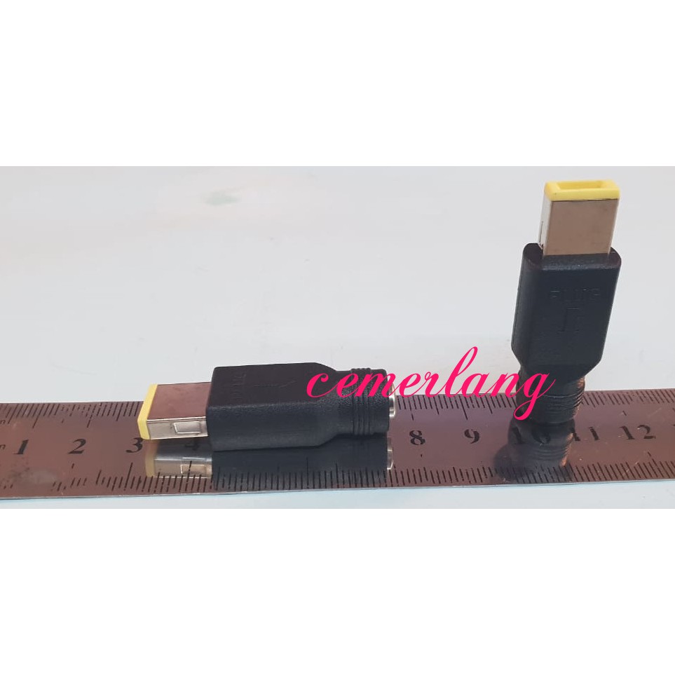 Jack DC Lenovo Thinkpad 5.5mm * 2.1mm Female to Square Plug Connector