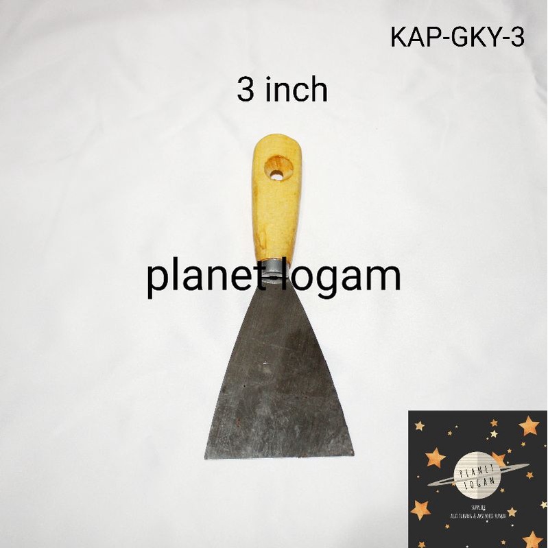 Kapi Kape Scraper Cat Gagang Kayu Uk. 3"