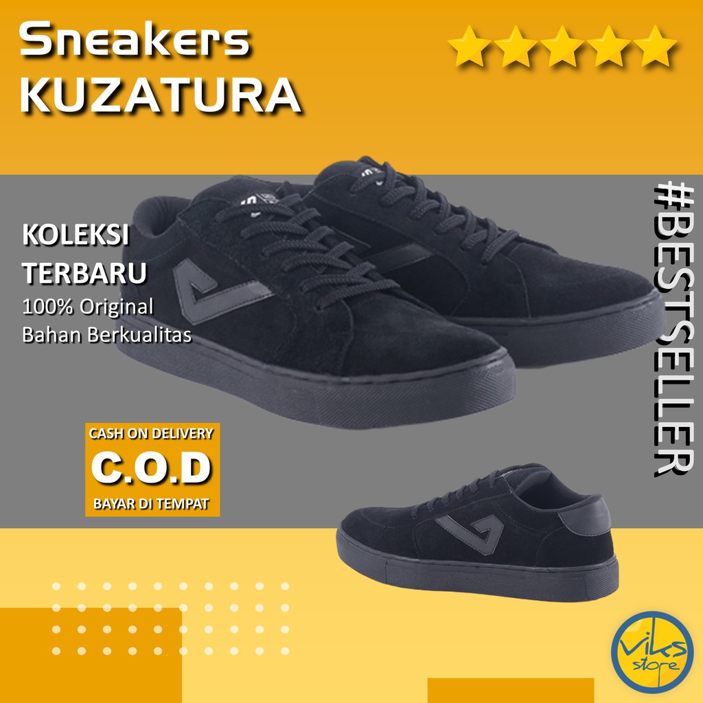 Sepatu Sneakers Pria Cowok Tali Style Casual Unisex Distro Kuzatura Suede Lokal Premium Elegan