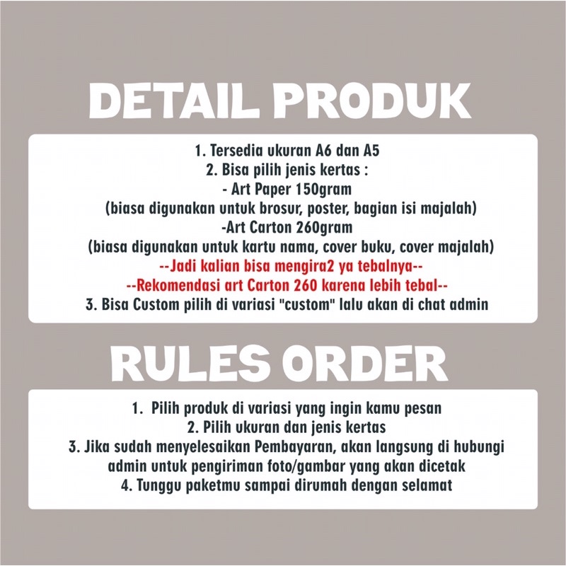 [24Pcs/36Pcs]Poster Dinding Aesthetic Custom | Custom Wall Poster A6 A5