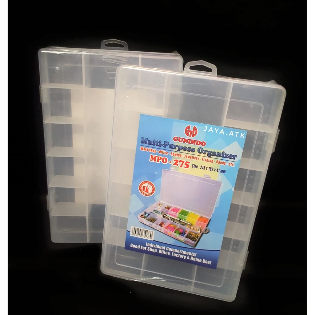 KOTAK PENYIMPANAN BOX PLASTIK SEKAT MPO-275 GUNINDO MULTI PURPOSE ORGANIZER SERBAGUNA