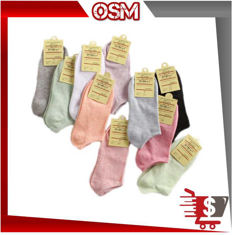 OSM - K312 Kaos Kaki Polos Semata Kaki / Kaos Kaki Ankle Cute / Socks / Short Socks/ Sepatu