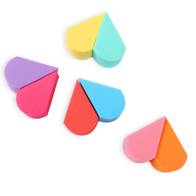 8Pcs Dry&amp; Wet Use Makeup Blender Sponge Set Soft Petal-shaped Puffs for Liquid Cream Powder Eight-color