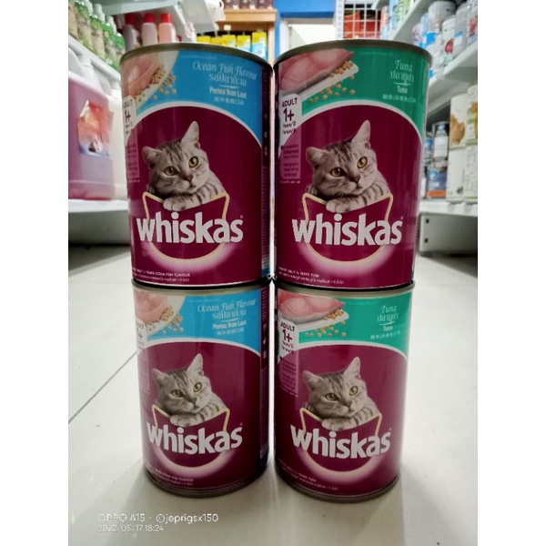 makanan basah wetfood whiskas kaleng 400g