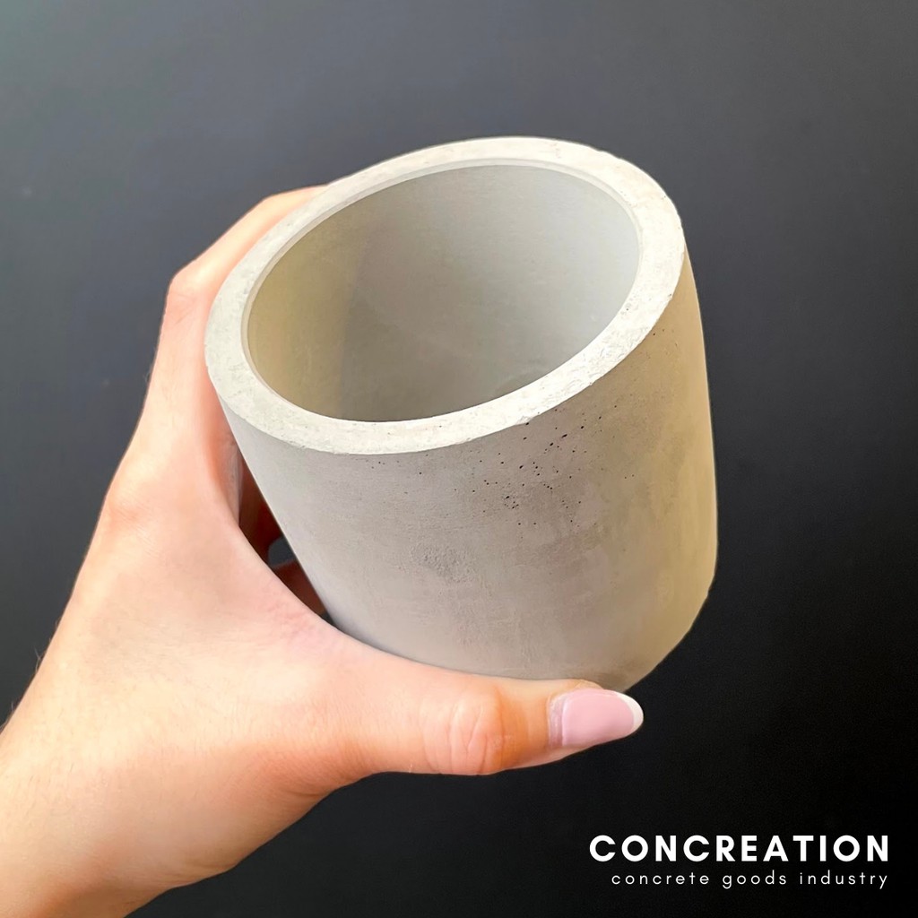 [TERMURAH] Pot Concrete Cylinder cocok untuk florist pot semen medium kaktus