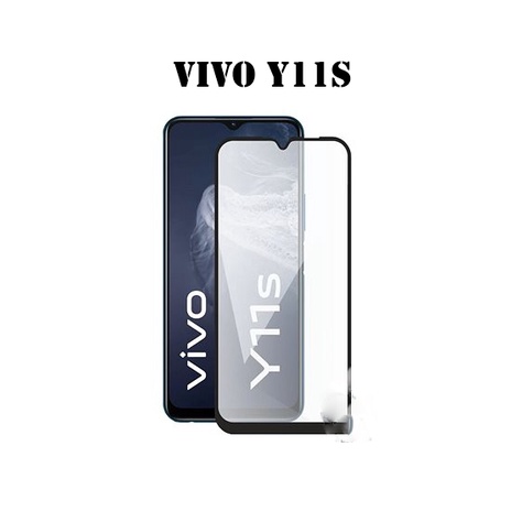 Tempered Glass Vivo Y11S Full Cover / Full Screen Protector Anti Gores