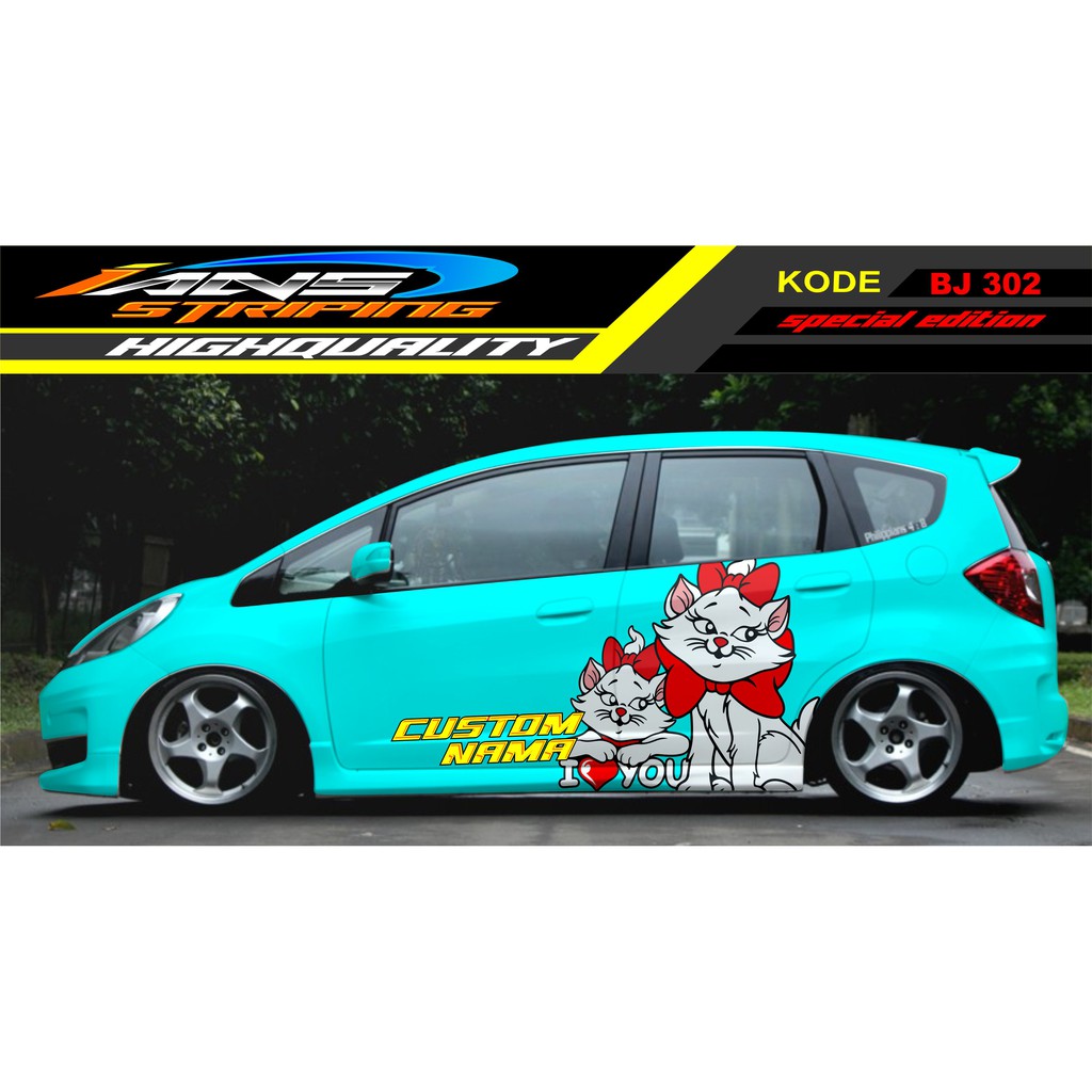 STIKER MOBIL JAZZ / DECAL STICKER MOBIL JAZZ / STIKER JAZZ , BRIO , AGYA / STIKER MOBIL