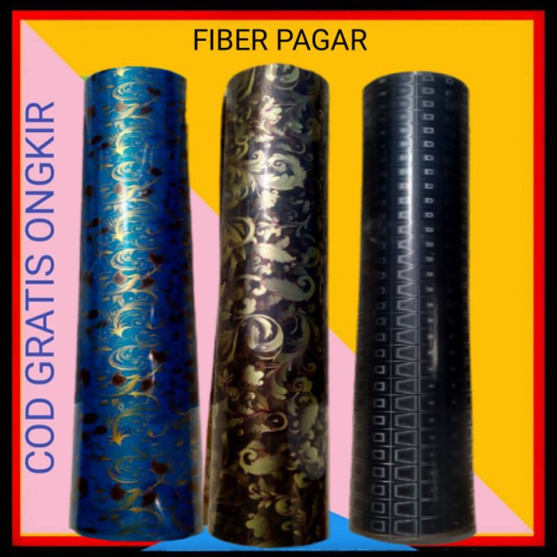 Jual FIBER PENUTUP PAGAR FIBER VIBER PAGAR RUMAH PLASTIK MOTIF TEBAL 3D