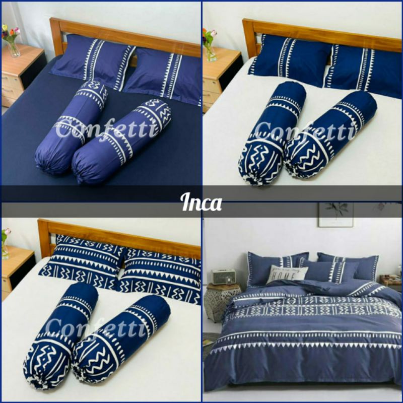 Seprei Kaos Katun Confetti