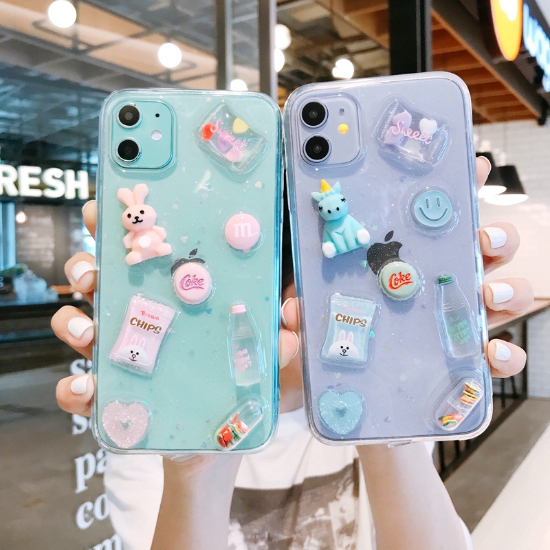 Glitter Cute Bear Unicorn Casing Soft For Vivo S1 Z1 Pro Y50 Y30 Y30i Y12i Y19 Y17 Y15 Y12 Y11 Y91c Y81 Y65 V15 V11 V9 3d Shopee Indonesia