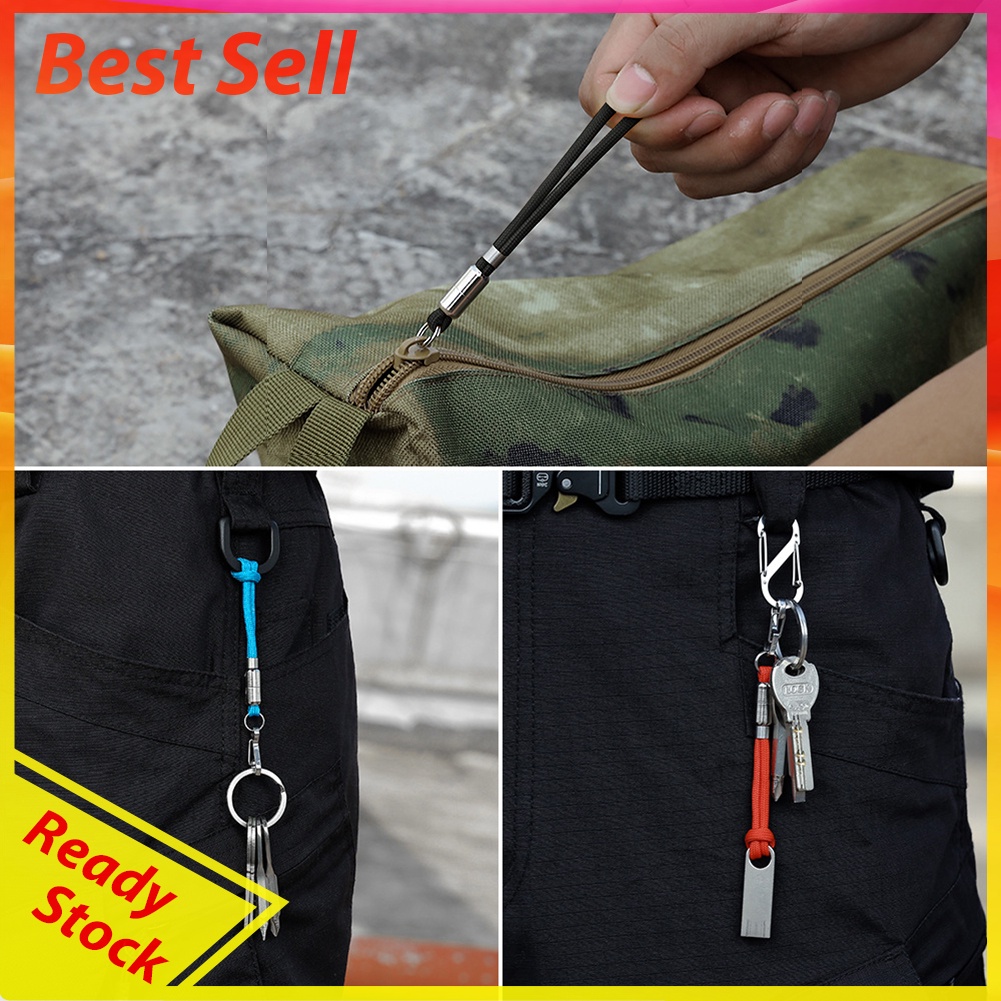 Outdoor Camping Climbing Carabiner Rope with Key Chain Hiking Belt Clips