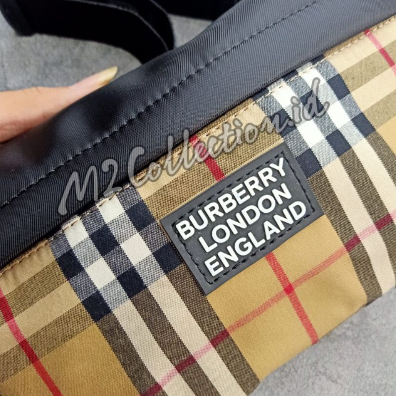 Waistbag Burberry London England Sonny Icon Stripe belt bag Nylon Premium Quality